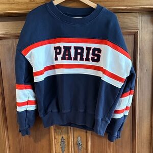 Free people x Chaser Paris crew neck sweat shirt size small